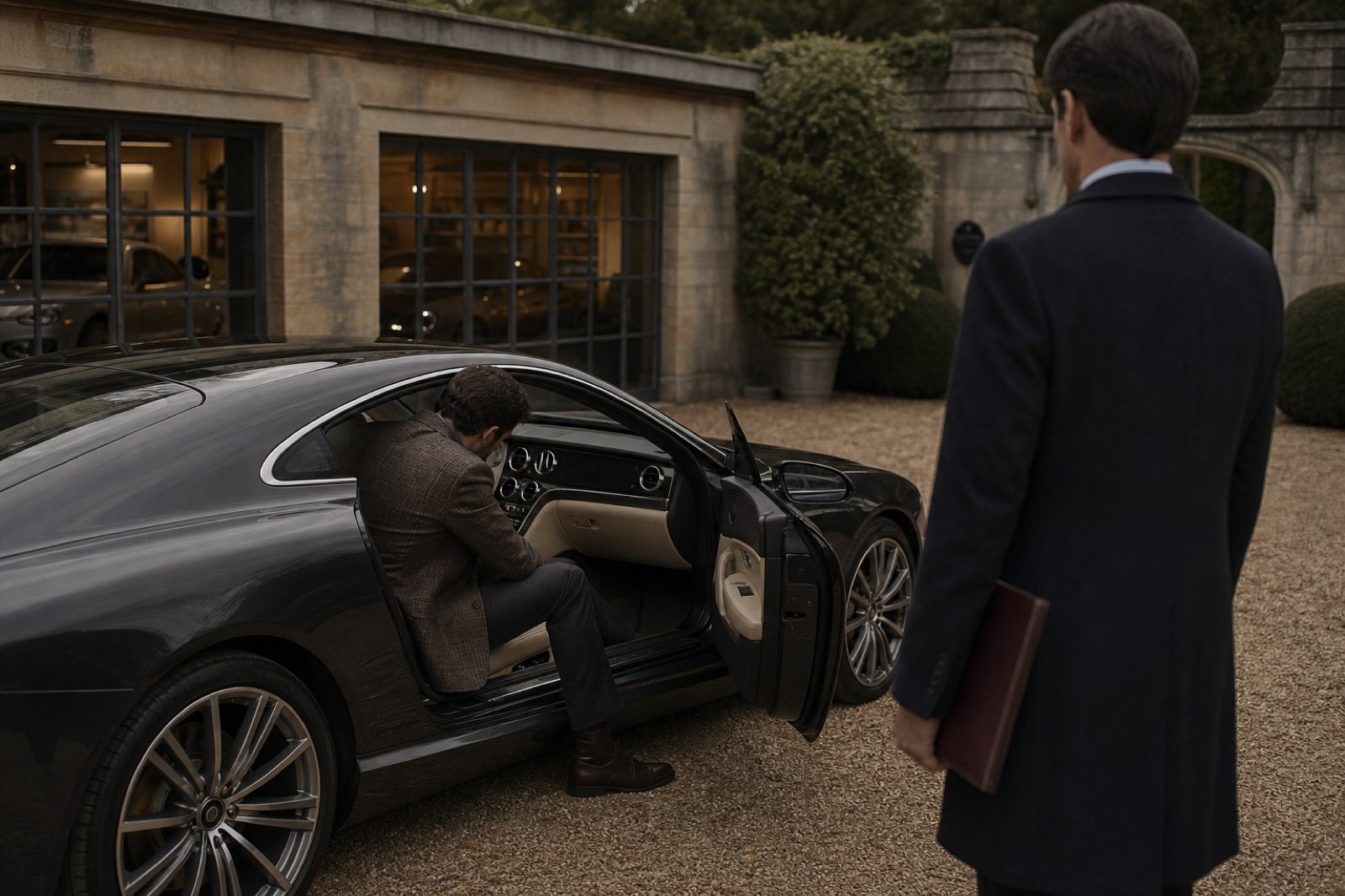 A discreet private vehicle viewing at an English estate